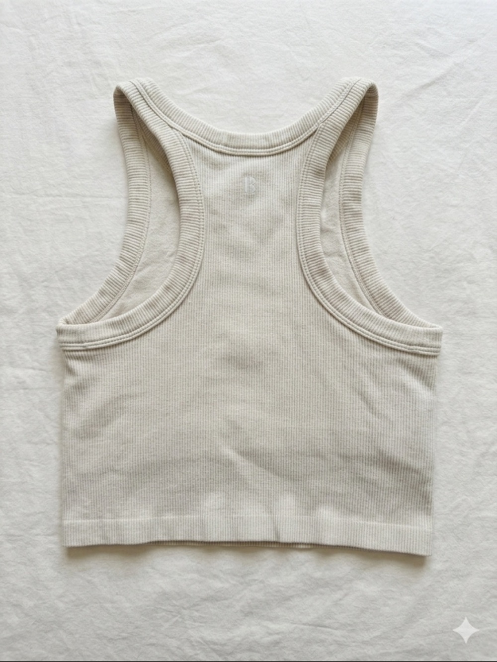 Buffbunny Collection | Ribbed cream crop tank top | Small - Picture 3 of 4